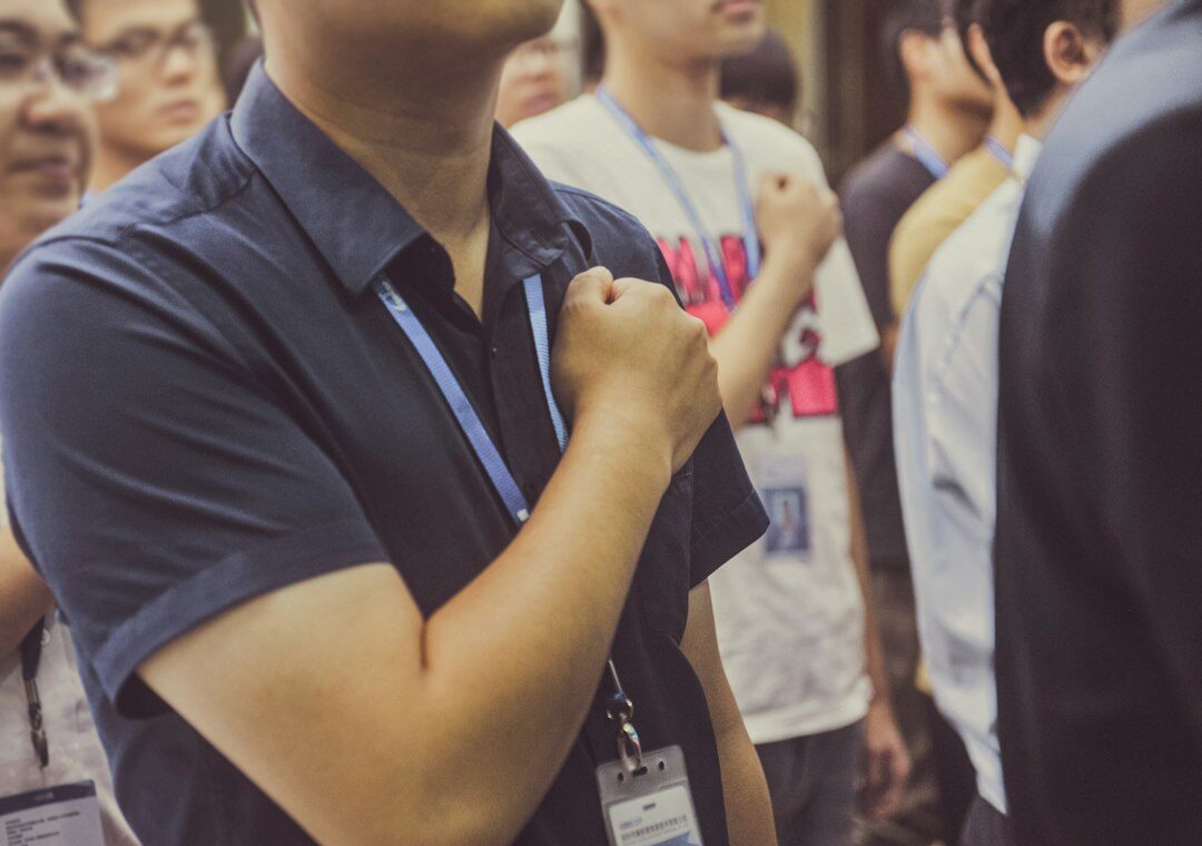person speaking at conference